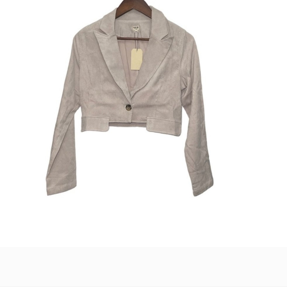 Uniq, Crop Corduroy Jacket,NWT, Beige ,Medium
